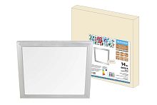 Панель светодиодная 14Вт 295х295 6000К СВО ультратонкая Народная, хром, без драйвера ТДМ          