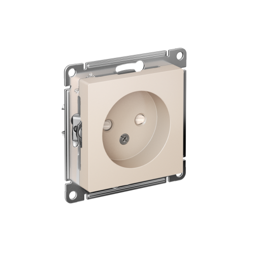 Розетка с/у AtlasDesign 1м б/з с з/ш бежевый IP20 механизм 16А (упак-20шт) SchE                                        