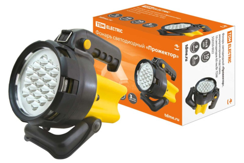 Фонарь светодиодный "Прожектор", аккумуляторный, подставка, 19 светодиодов 60 лм/Вт ТДМ                                        