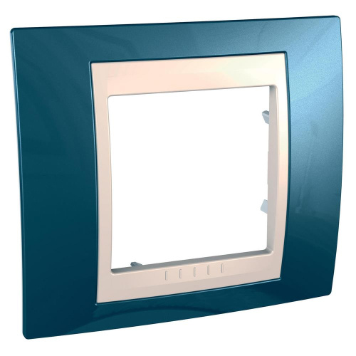 Рамка Unica Хамелеон 1м голубой лед/бежевый SchE                                         фото 5                    