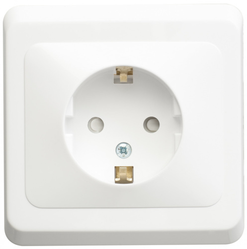 Розетка с/у Этюд 1м с/з с з/ш белый IP20 16А (упак-20шт) SchE                                         фото 2                    