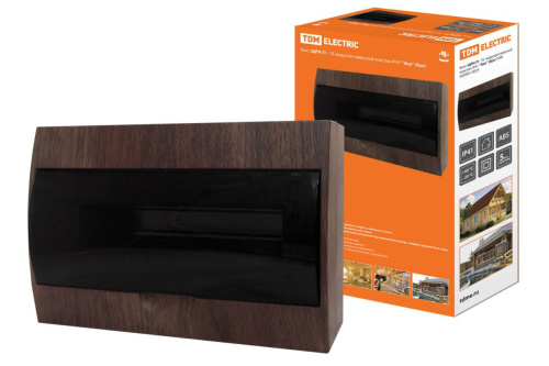 Бокс пластиковый ЩРН-П-18 362х220х100 IP41 Эко бук ТДМ                                        