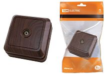 Розетка о/у Ладога TV 1м бук простая IP20 (0-2400 Гц,  "мама") ТДМ          