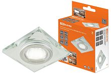 Светильник встраиваемый Gu5.3 MR16 СВ 03-02 зеркальный/хром, квадратный ТДМ          