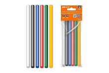 Клеевые стержни универсальные цветные, 11 мм x 100 мм, набор 6 шт, "Алмаз" TDM          