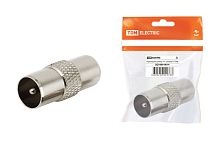 Переходник штекер TV - штекер TV, инд. упаковка ТДМ          