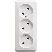 Розетка о/у Этюд 3м б/з белый IP20 16А (упак-11шт) SchE          