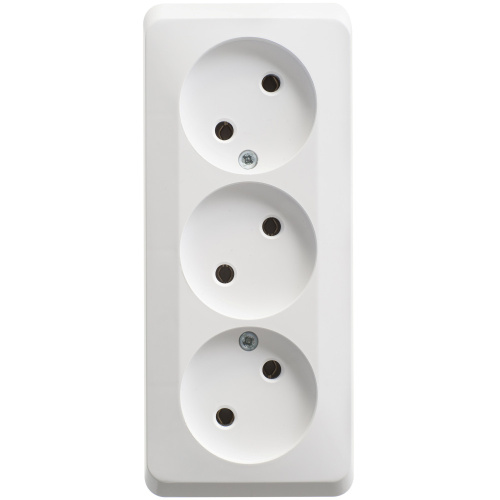 Розетка о/у Этюд 3м б/з белый IP20 16А (упак-11шт) SchE                                        