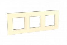 Рамка Unica Quadro 3м бежевый универсальная SchE          