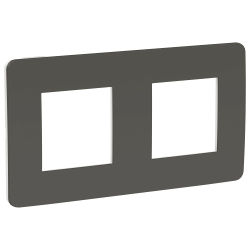 Рамка Unica Studio 2м дым-серый/белый, универсальная (упак-5шт) SchE                                         фото 2                    