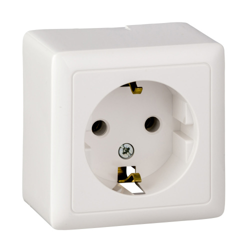 Розетка ХИТ О/У с/з б/ш 16А, белый 250В, SchE                                        