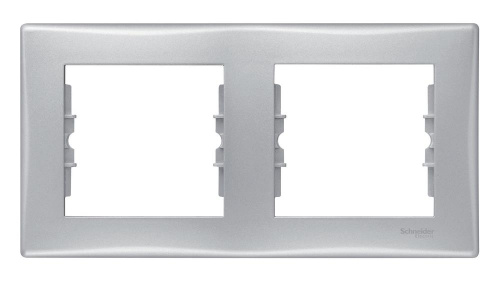 Рамка Sedna 2м алюминий горизонтальная (упак-25шт) SchE                                         фото 3                    