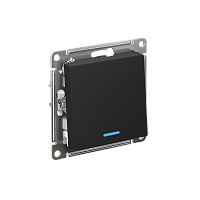 Переключатель с/у AtlasDesign 1кл. карбон, механизм IP20 10А с инд. на 2 направления (упак-5шт) SchE          