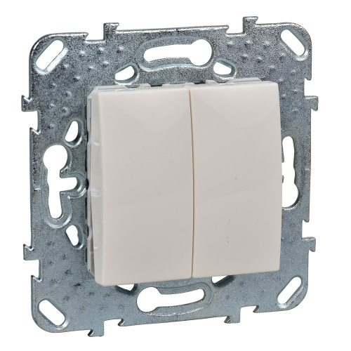 Выключатель с/у Unica 2кл бежевый IP20 механизм 10АХ 250В (упак-10шт) SchE                                         фото 2                    