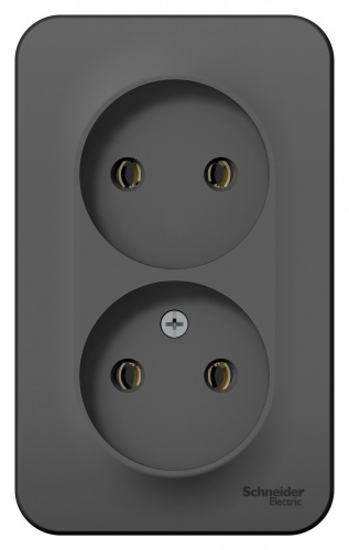 Розетка о/у Бланка 2м б/з антрацит IP20 16А изол.пл. (упак-10шт) SchE                                         фото 2                    