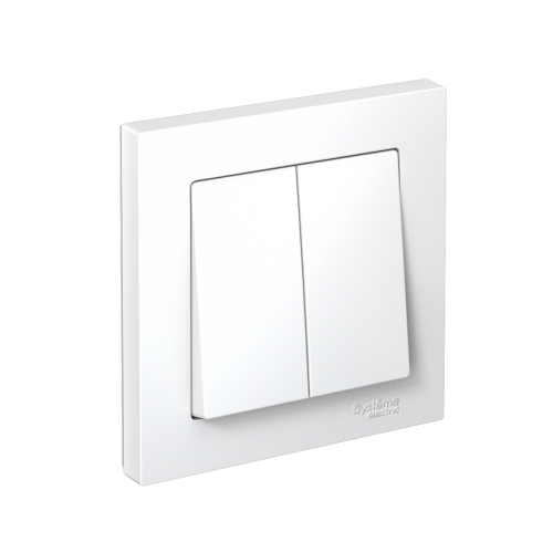 Выключатель с/у AtlasDesign 2кл белый, в сборе IP20 10А (упак-15шт) SchE                                        