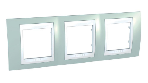 Рамка Unica Хамелеон 3м морская волна/белый горизонтальная SchE                                         фото 6                    