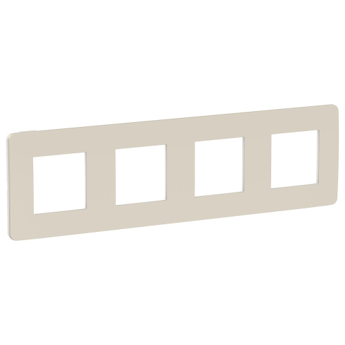Рамка Unica Studio  4-постовая, шампань/белый SchE                                        