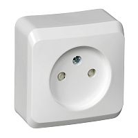 Розетка о/у Этюд 1м б/з с з/ш белый IP20 16А (упак-25шт) SchE           