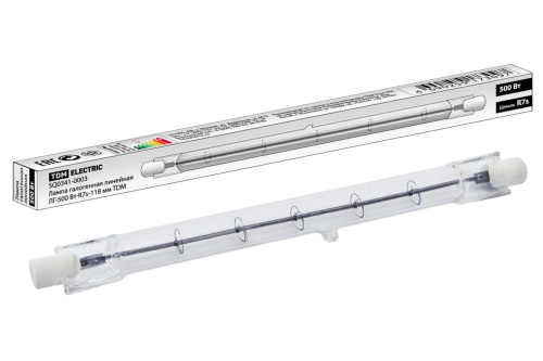 Лампа КГ 500Вт R7s 118 мм галогенная линейная ТДМ                                        