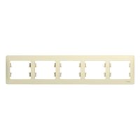 Рамка GLOSSA 5м бежевый, горизонтальная (упак-5шт) SchE          