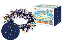 Гирлянда светодиодная "Шарики" 100LED, 10м, многоцвет., каучук чер., посл.подключ., 250 В, IP65 ТДМ          