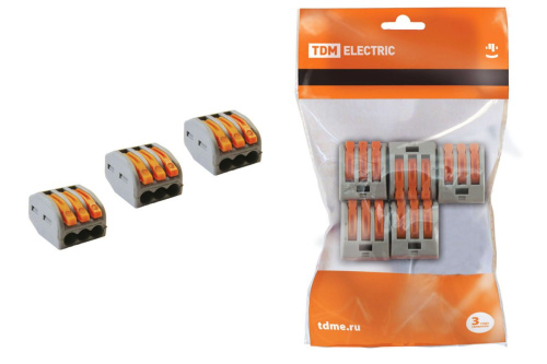 Соединительная клемма СК-413 (2,5мм2) (5 шт/упак) ТДМ                                        