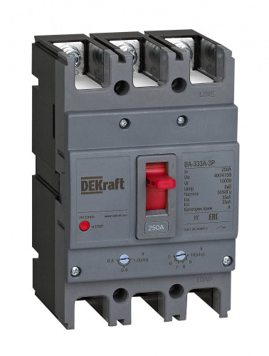 Силовой автоматический выключатель  250А ВА-333 35кА DEKraft                                        