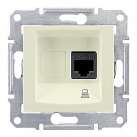 Розетка с/у Sedna RJ45 1м бежевый механизм кат.5Е (комп.) (упак-10шт) SchE          
