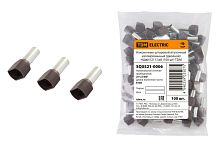 Наконечник-гильза изолированный 1,5х8 штыревой втулочный коричневый (уп./100 шт) НШвИ ТДМ          