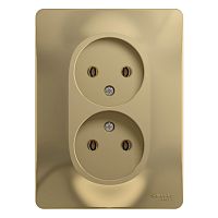 Розетка с/у GLOSSA 2м б/з титан IP20 в сборе 16А (упак-15шт) SchE          