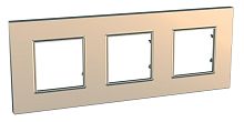 Рамка Unica Quadro 3м медь универсальная SchE          