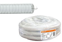 Труба гофрированная ПВХ с зондом 16 (10м) легкая серая ТДМ          