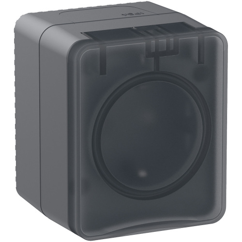 Розетка о/у AtlasDesign Profi54 1м с/з с з/ш антрацит IP54 16А SchE                                         фото 2                    