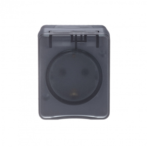 Розетка о/у AtlasDesign Profi54 1м с/з с з/ш антрацит IP54 16А SchE                                         фото 3                    