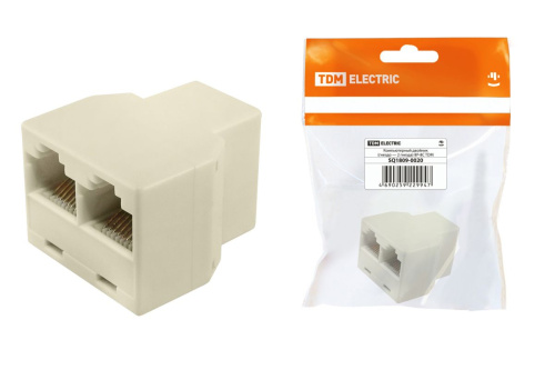 Компьютерный двойник (гнездо — 2 гнезда) 8Р-8С, инд. упаковка ТДМ                                        