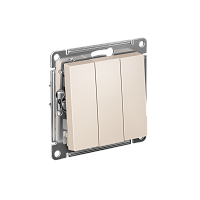 Выключатель с/у AtlasDesign 3кл бежевый, механизм IP20 10А (упак-20шт) SchE          