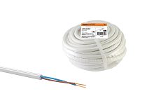 Провод ПВС 2х1 ГОСТ (20м), белый           