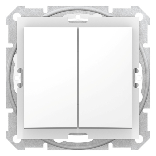 Выключатель с/у Sedna 2кл белый IP44 механизм 10А (упак-10шт) SchE                                        