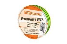 Изолента ПВХ 0,15х19мм Желто-Зеленая 20м ТДМ          