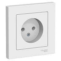 Розетка с/у AtlasDesign 1м б/з белый IP20 в сборе 16А (упак-15шт) SchE          