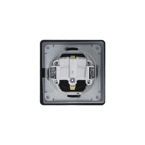 Розетка с/у GLOSSA 1м с/з с з/ш антрацит IP44 в сборе 16А 250В с защ.крыш. (упак-10шт) SchE                                         фото 4                    