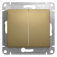 Выключатель с/у GLOSSA 2кл титан, механизм IP20 10А (упак-20шт) SchE          