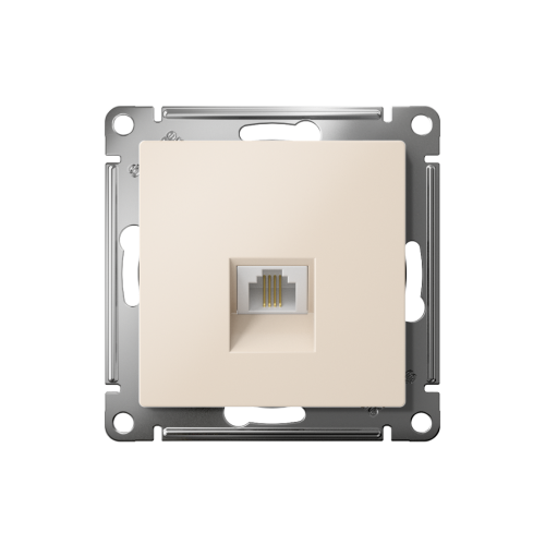 Розетка c/у AtlasDesign RJ11 1м бежевый механизм (телеф.) (упак-10шт) SchE                                         фото 2                    