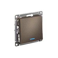 Выключатель с/у AtlasDesign 1кл мокко, механизм IP20 10А с инд. (упак-10шт) SchE          