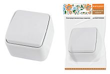 Выключатель о/у Дача 1кл белый IP20 10А  Народная ТДМ          