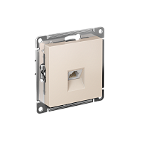 Розетка c/у AtlasDesign RJ45 1м бежевый механизм кат.5E (комп.) (упак-10шт) SchE          