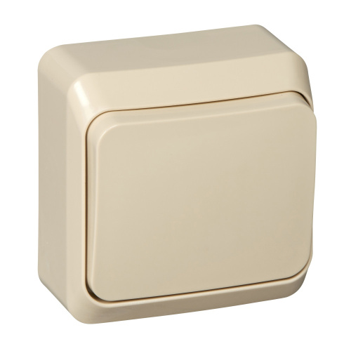 Выключатель о/у Этюд 1кл кремовый IP20 10А (упак-25шт) SchE                                        