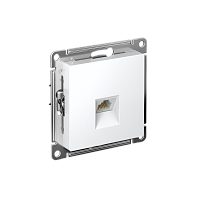 Розетка c/у AtlasDesign RJ45 1м белый механизм кат.5E (комп.) (упак-10шт) SchE          