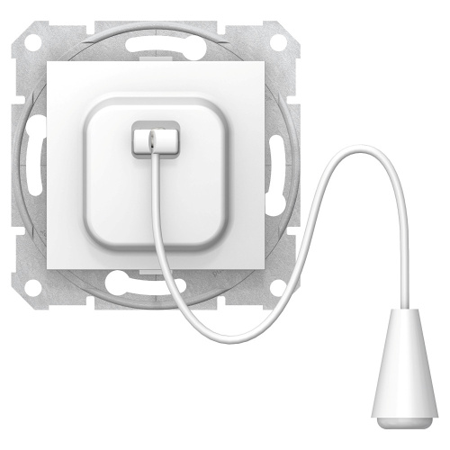 Выключатель с/у Sedna кнопка белый IP20 механизм 10А со шнурком (упак-10шт) SchE                                        